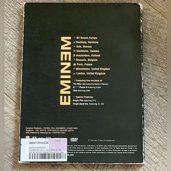 Eminem All-Access Europe 2002 DVD. - Picture 2 of 10